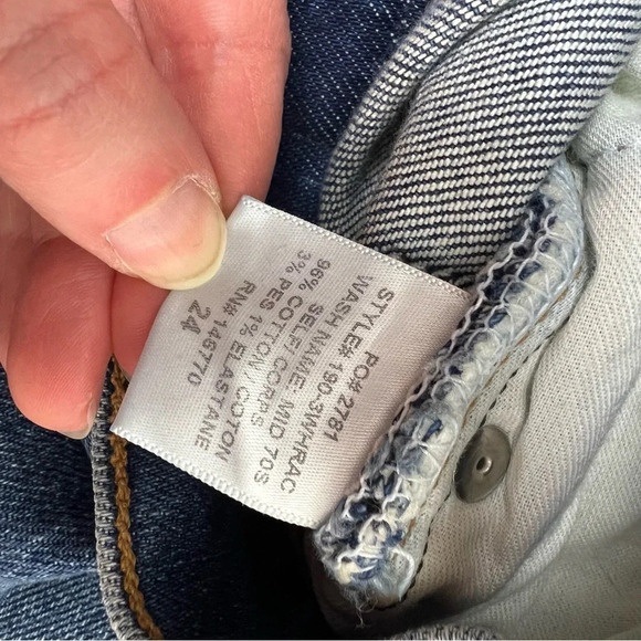 Re/done Mid 70’s High Rise Buttonfly Jeans Size 24 - Picture 11 of 11